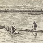 A fisherman placing a net; lower Tarim (1899)