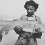 A Lopliq with one of the huge Lop-nor fishes