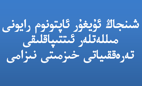 شىنجاڭ ئۇيغۇر ئاپتونوم رايونى مىللەتلەر ئىتتىپاقلىقى تەرەققىياتى خىزمىتى نىزامى